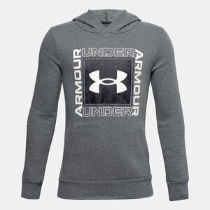 Under Armor Boy's Gray Rival Fleece Long Sleeve Hoodie Size XLARGE